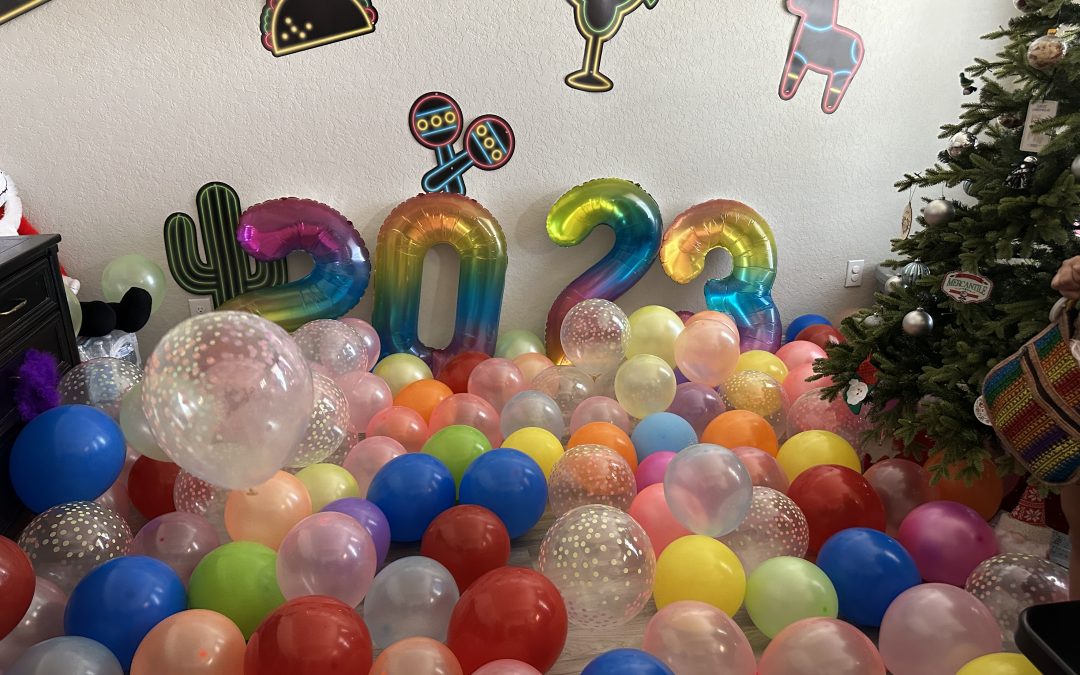 The aftermath of Dd's NYE party for welcoming the year 2023.